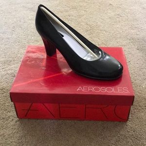 Aerosoles Major Role chunky black heel